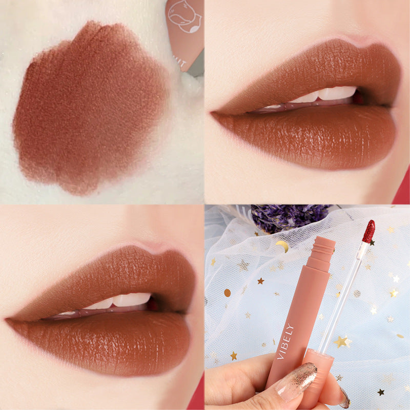 Chestnut Lip Glaze Cream Texture Autumn And Winter New Style