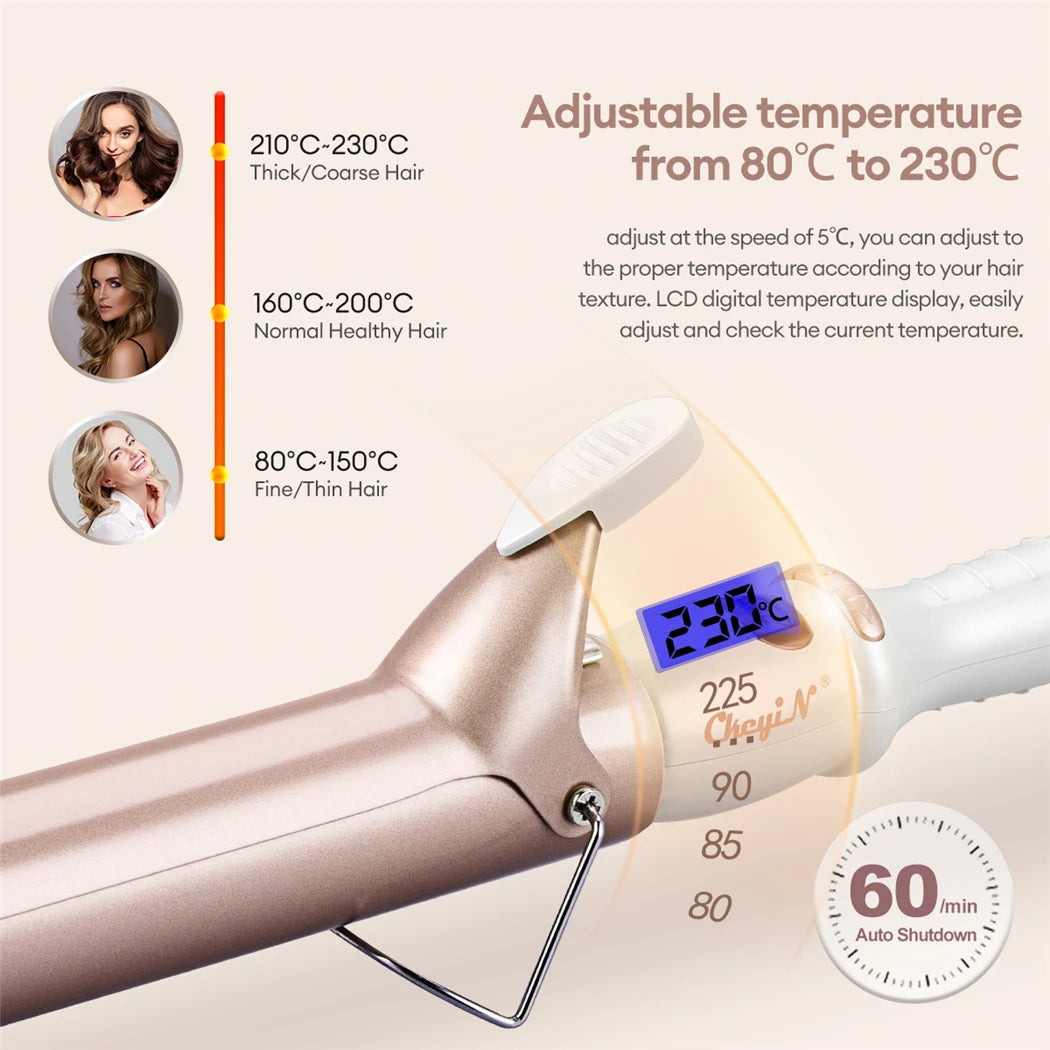 Professional Electric Curling Iron Curling Wand Ceramic Styling Hair Tool