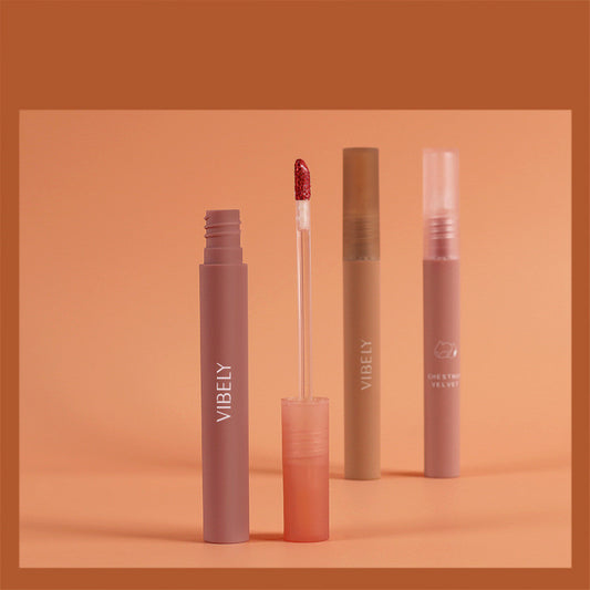 Chestnut Lip Glaze Cream Texture Autumn And Winter New Style
