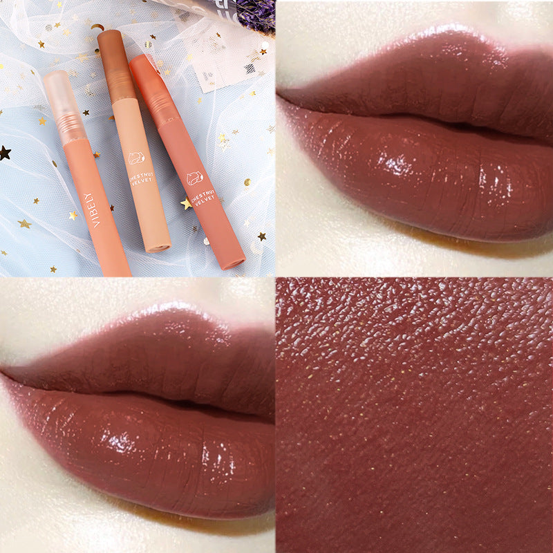 Chestnut Lip Glaze Cream Texture Autumn And Winter New Style