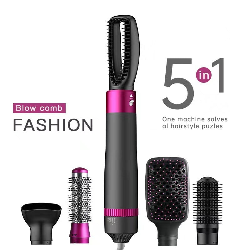 5-IN-1 Hair Dryer Brush Dryer And Straightening Brush Electric Hair Styling Tool Automatic Hair Curler