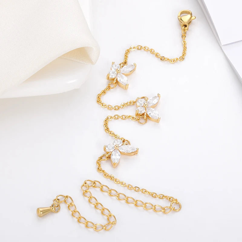 Sweet Butterfly Pendant Charm Bracelet