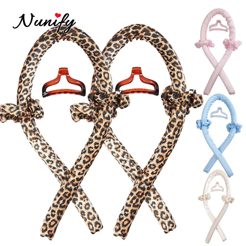 Jumbo Hair Roller Curling Rod With Hair Clips & Scrunchies 4Pcs/Set