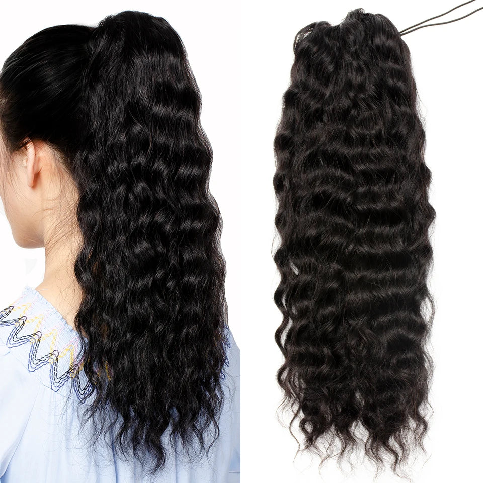Drawstring Ponytail Remy Human Hair Extensions