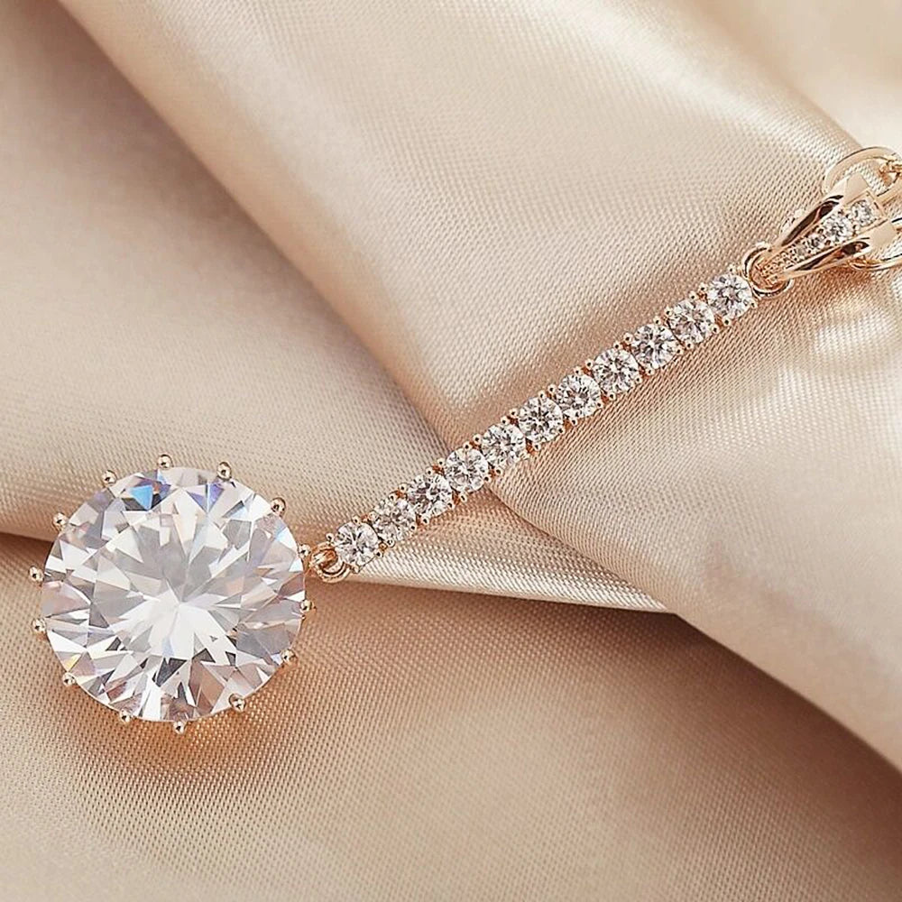 Cubic Zircon Fashion Pendant Necklace