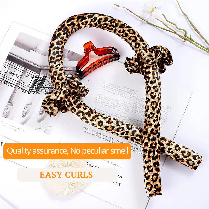 Jumbo Hair Roller Curling Rod With Hair Clips & Scrunchies 4Pcs/Set