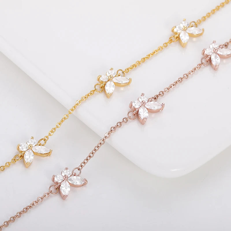 Sweet Butterfly Pendant Charm Bracelet