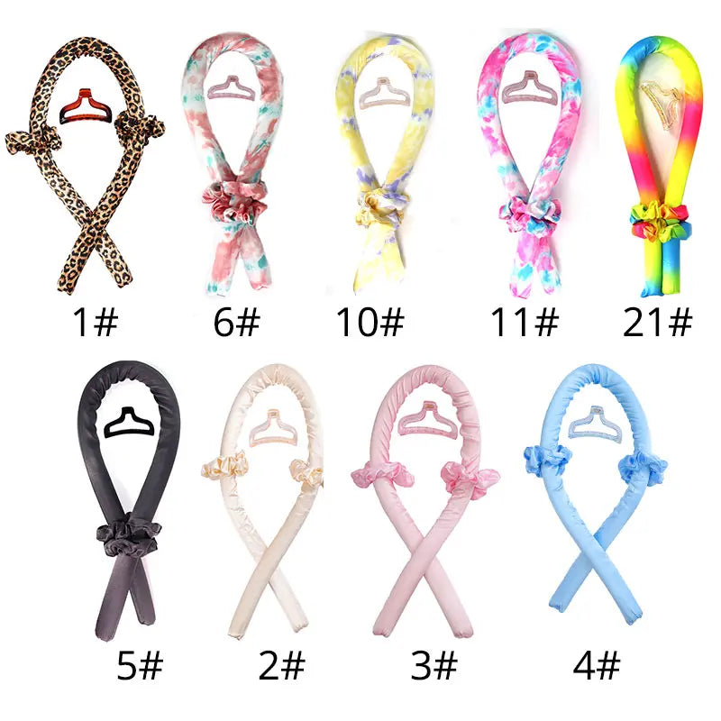 Jumbo Hair Roller Curling Rod With Hair Clips & Scrunchies 4Pcs/Set