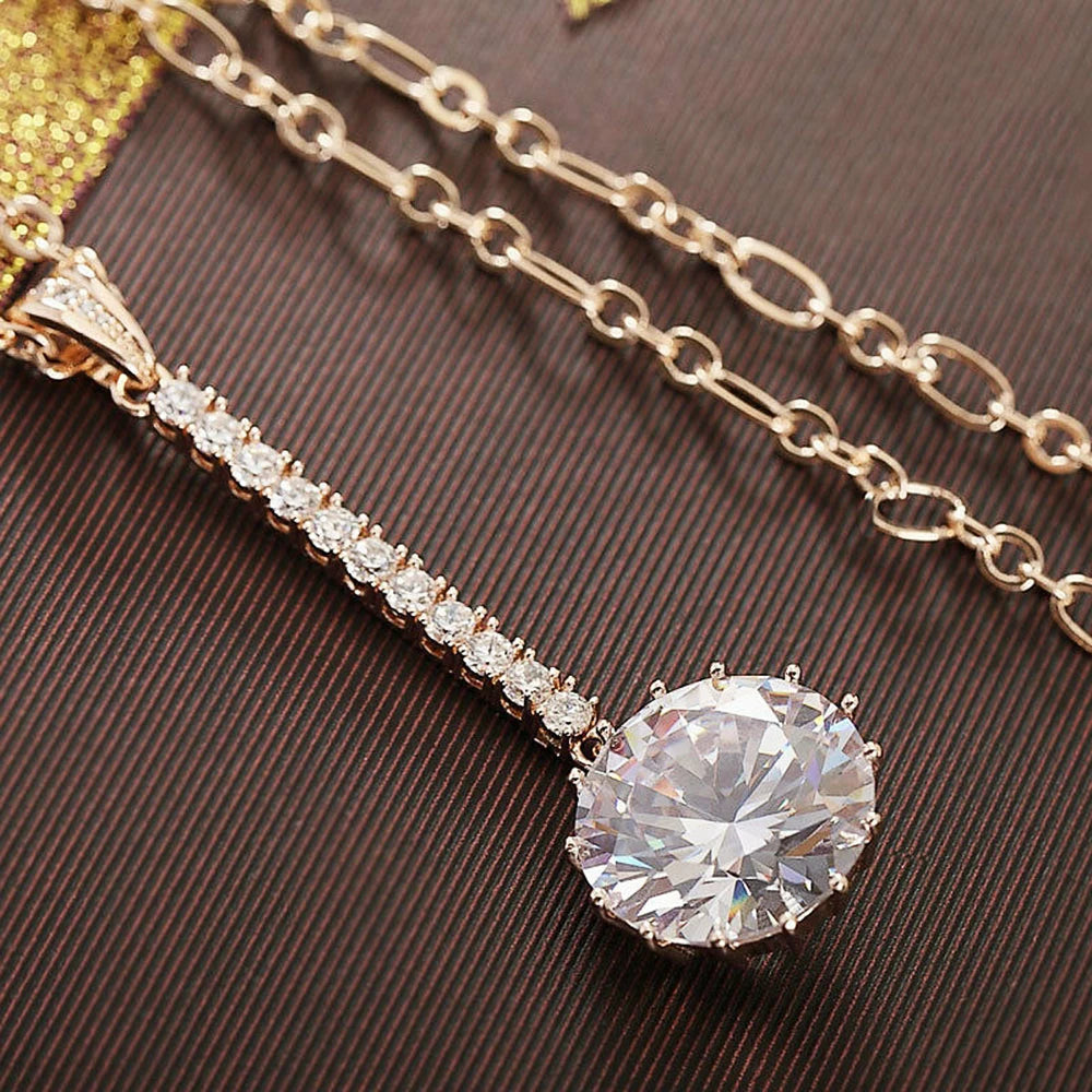 Cubic Zircon Fashion Pendant Necklace
