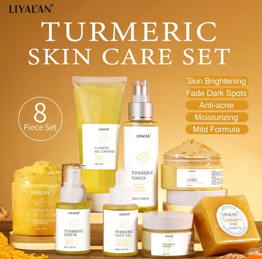 LIYAL’AN 8pcs Turmeric Skin Care Set