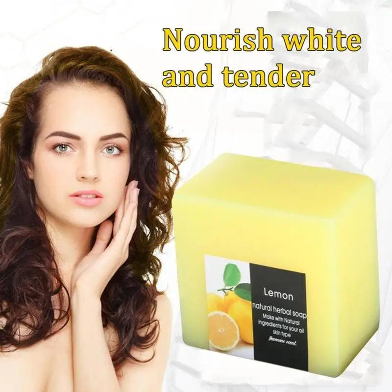 Natural Lemon Soap Kojic Acid Handmade Face Cleanser