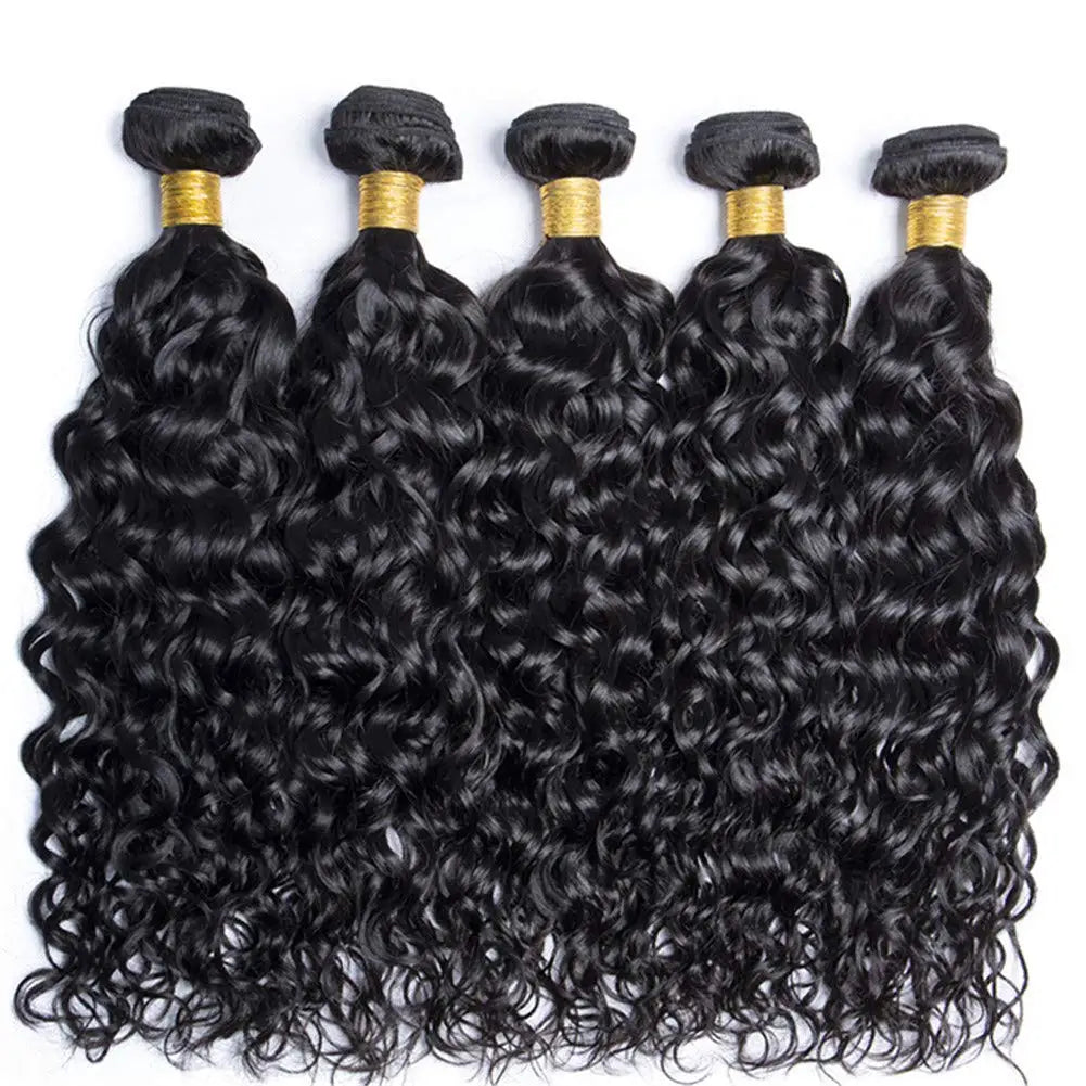 Peruvian 10A  Water Wave Bundles Unprocessed Curly Hair Extensions