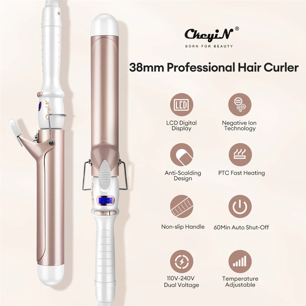Professional Electric Curling Iron Curling Wand Ceramic Styling Hair Tool