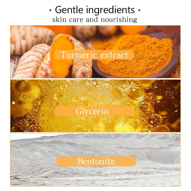 LIYALAN  Anti Acne Vitamin C Turmeric Face Clay Mask
