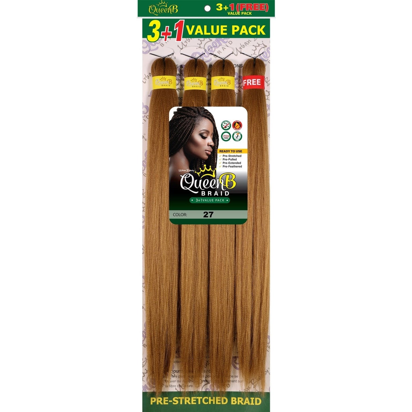 Queen B Pre-Stretched Value Braiding Pack