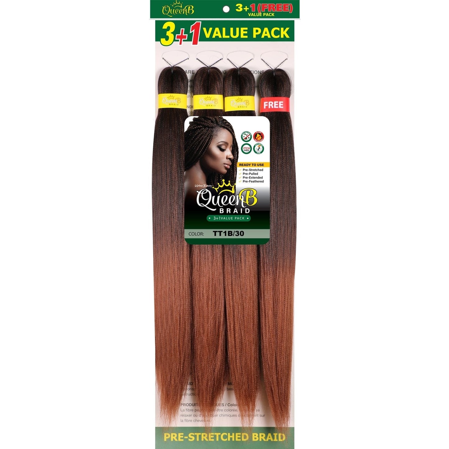 Queen B Pre-Stretched Value Braiding Pack