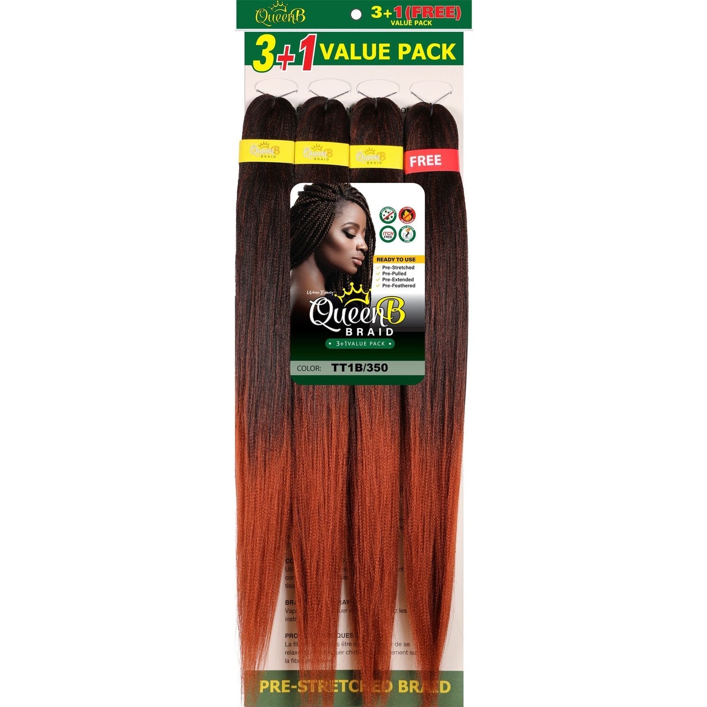 Queen B Pre-Stretched Value Braiding Pack