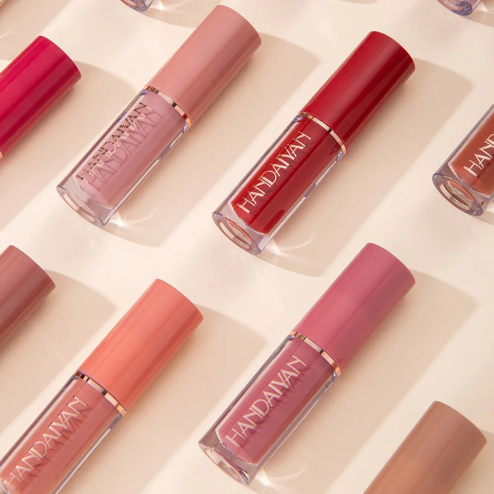 12Pcs/Box Matte Liquid Lipstick + High Shine  Lip Gloss Makeup Set