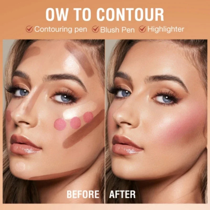 Cream Bronzer Contour Beauty Wand Highlighter With Cushion