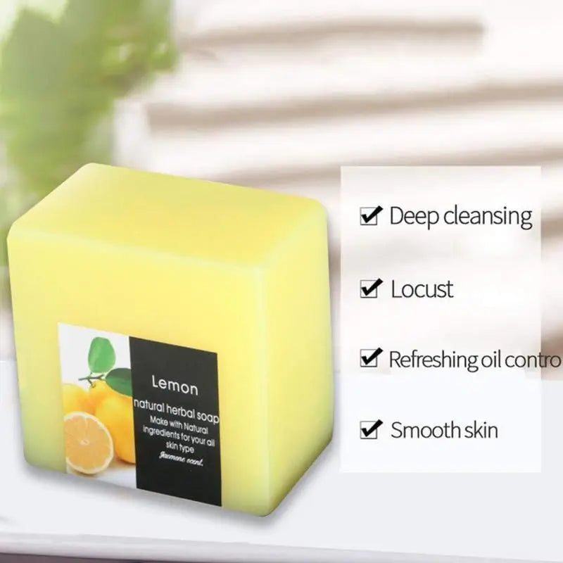 Natural Lemon Soap Kojic Acid Handmade Face Cleanser