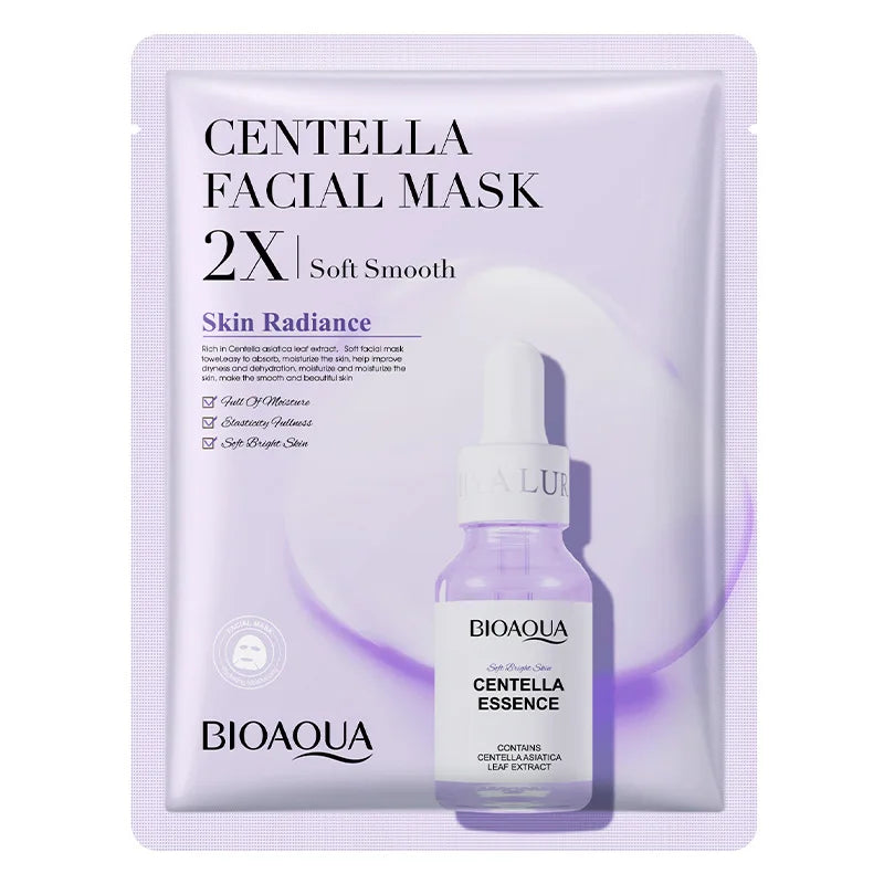 20pcs BIOAQUA Centella Collagen  Vitaman C Hyaluronic Moisturizing Refreshing Facial Sheet Mask