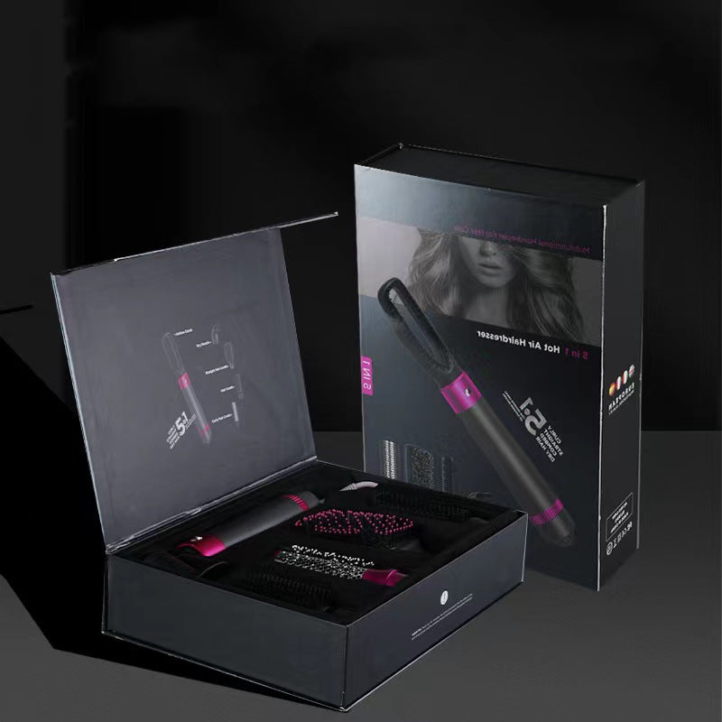 5-IN-1 Hair Dryer Brush Dryer And Straightening Brush Electric Hair Styling Tool Automatic Hair Curler