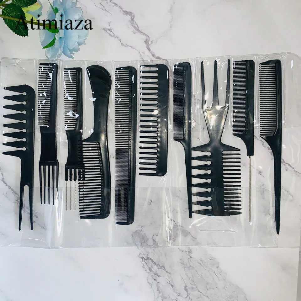 10 Pcs Hair Styling Comb Set For All Hair